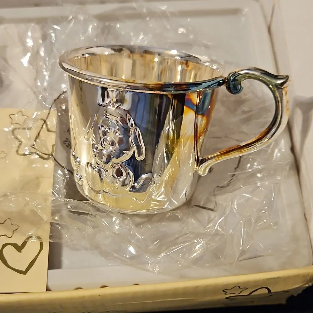 NIB Vintage Baby Snoopy By Lenox Silver Plated Feeding Set